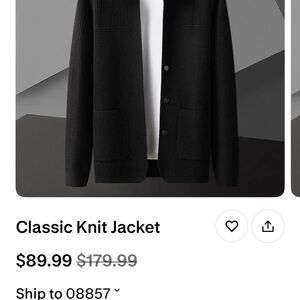 Classic Black Knit Jacket